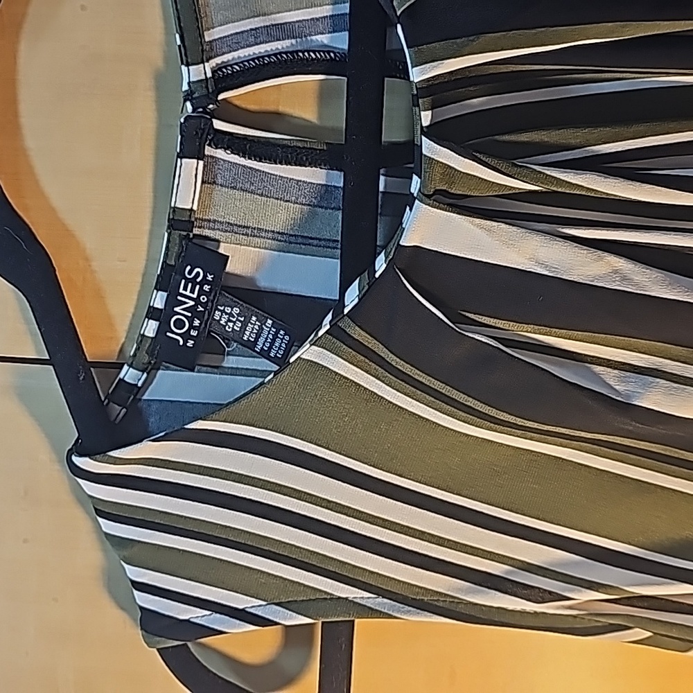 Jones New York Stripped Dress Top